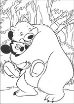coloring page Mickey on safari